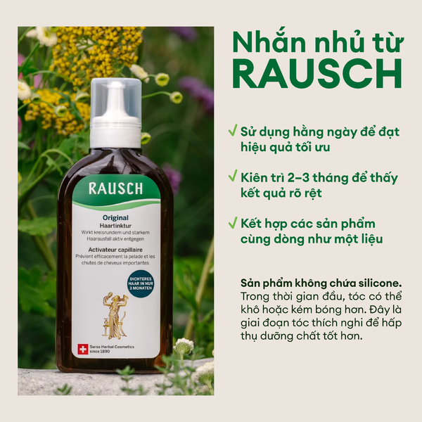 Tinh chất dưỡng da đầu, hỗ trợ giảm rụng tóc và cải thiện mật độ tóc Rausch Tincture 200ml