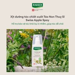 Xịt dưỡng tóc, loại bỏ cặn ô nhiễm và mùi trên tóc, giúp tóc dễ chải Rausch Swiss apple 100ml