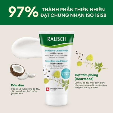 Dầu xả chăm sóc đặc biệt dành cho da đầu nhạy cảm Rausch Heartseed 150ml