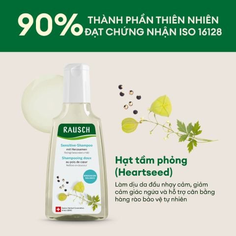 Dầu gội chăm sóc đặc biệt dành cho da đầu nhạy cảm Rausch Heartseed 40ml
