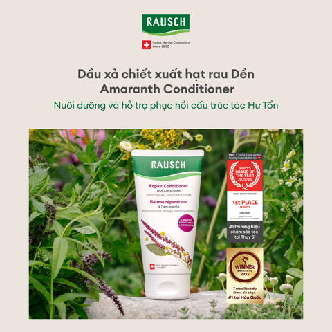 Dầu xả hỗ trợ phục hồi tóc hư tổn Rausch Amaranth 150ml