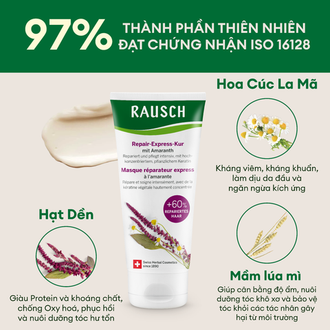 Dầu xả hỗ trợ phục hồi tóc hư tổn Rausch Amaranth 30ml