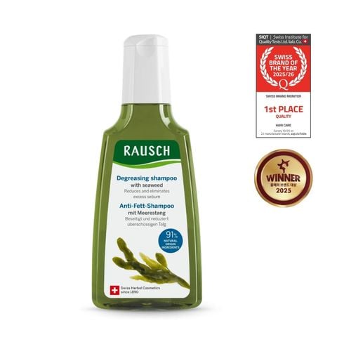 Dầu gội hỗ trợ kiểm soát dầu, giảm bết Rausch Seaweed Tảo Biển 200ml
