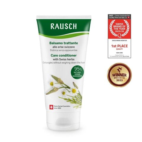 Dầu xả hỗ trợ dưỡng tóc mềm mượt chắc khỏe Rausch Swiss Herbs Thảo Dược Thụy Sĩ 150ml