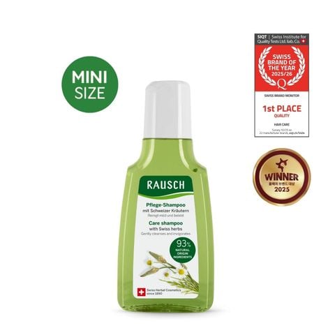 Dầu gội hỗ trợ dưỡng tóc mềm mượt chắc khỏe Rausch Swiss Herbs Thảo Dược Thụy Sĩ 40ml