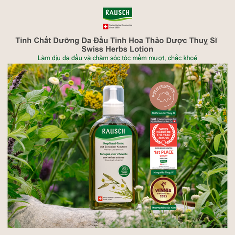 Tinh chất hỗ trợ dưỡng tóc mềm mượt, giúp tóc chắc khỏe Rausch Swiss Herbs Thảo Dược Thụy Sĩ 200ml