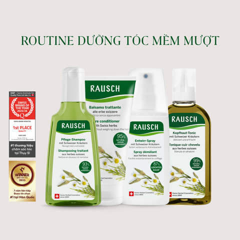 Bộ sản phẩm dưỡng tóc mềm mượt chắc khỏe Rausch Swiss Herbs