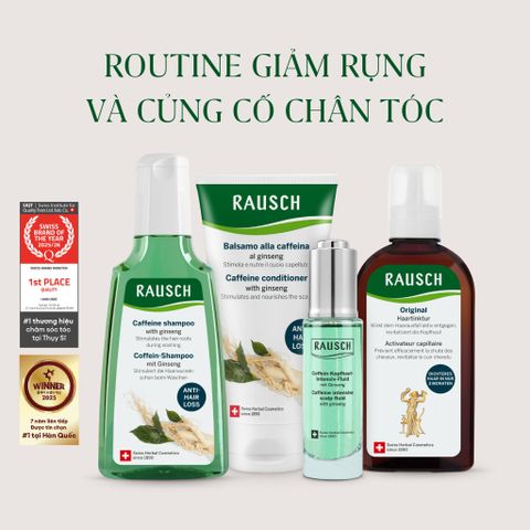 Bộ sản phẩm giảm rụng và củng cố chân tóc Rausch Ginseng