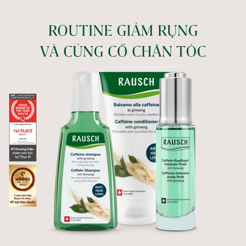 Bộ sản phẩm giảm rụng và củng cố chân tóc Rausch Ginseng