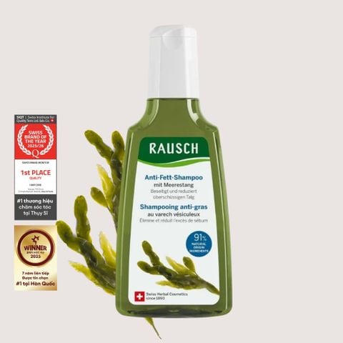 Dầu gội hỗ trợ kiểm soát dầu, giảm bết Rausch Seaweed 200ml
