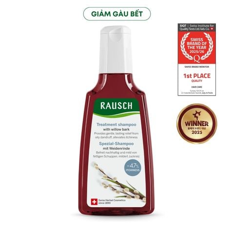 Dầu gội hỗ trợ sạch gàu ướt, giảm bết và ngứa Rausch Willow Bark Vỏ Liễu Trắng 200ml