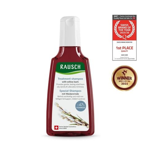 Dầu gội hỗ trợ sạch gàu ướt, giảm bết và ngứa Rausch Willow Bark Vỏ Cây Liễu Trắng 200ml