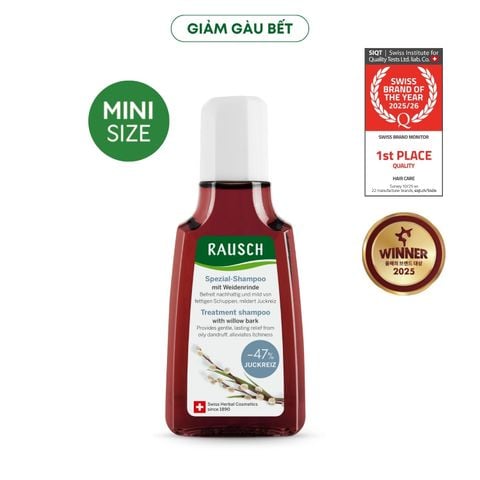Dầu gội minisize hỗ trợ sạch gàu ướt, giảm bết và ngứa Rausch Willow Bark Vỏ Liễu Trắng 40ml