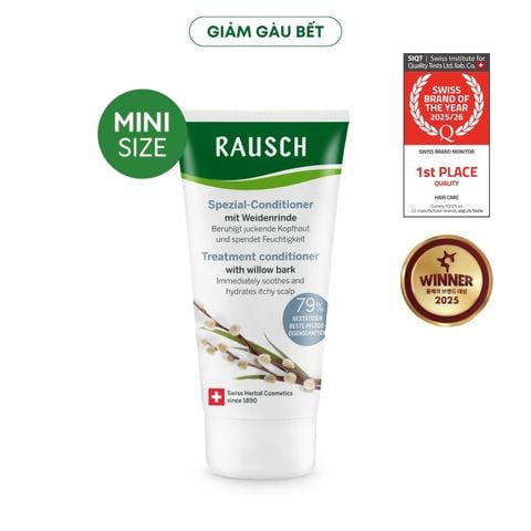 Dầu xả minisize hỗ trợ sạch gàu ướt, giảm bết và ngứa Rausch Willow Bark Vỏ Liễu Trắng 30ml
