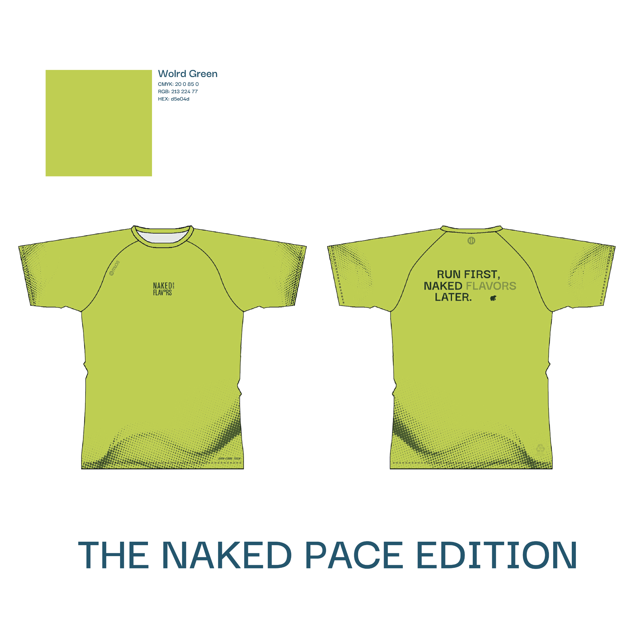 Áo Tee Chạy Bộ Dri-Cool Naked Flavors - Xanh Lá