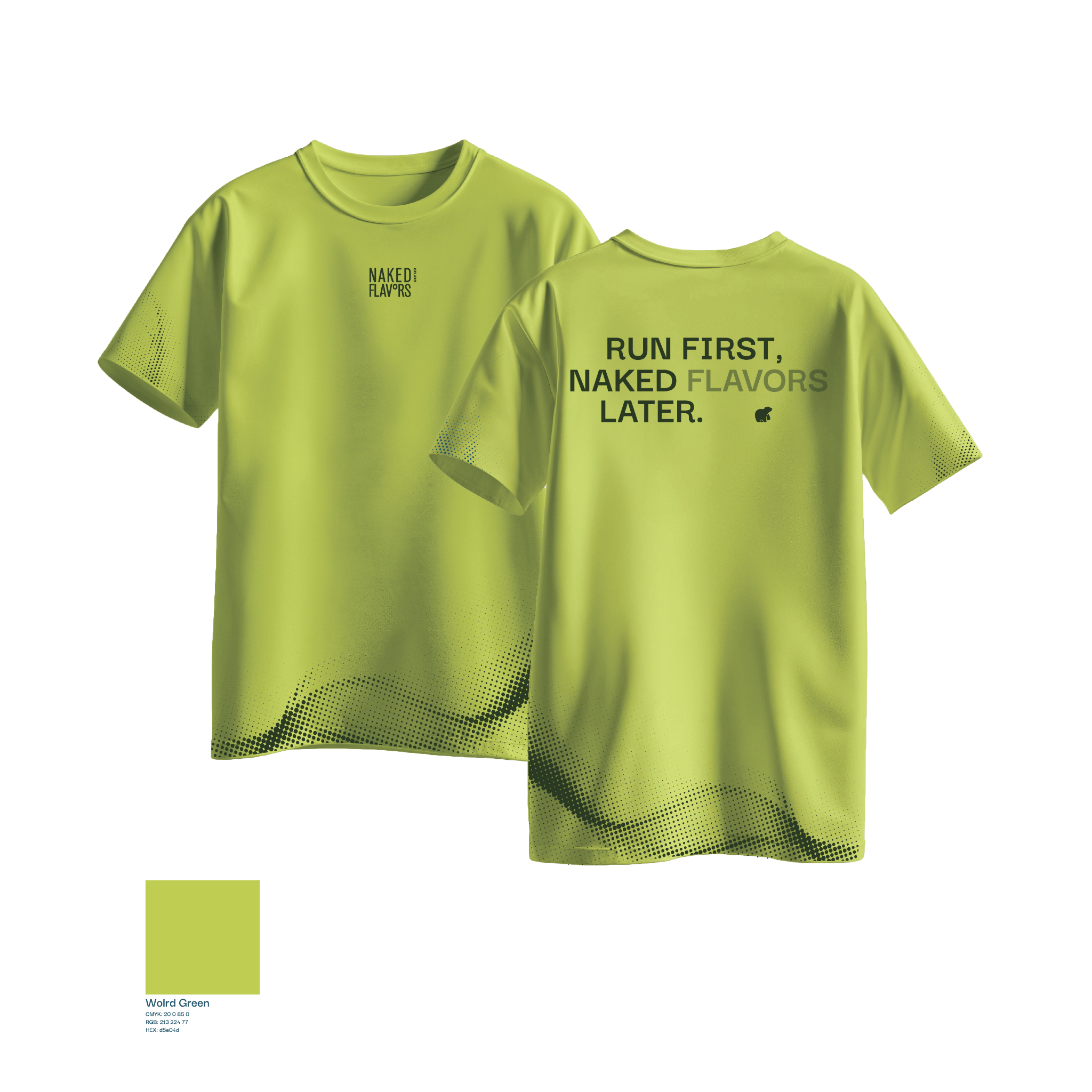 Áo Tee Chạy Bộ Dri-Cool Naked Flavors - Xanh Lá