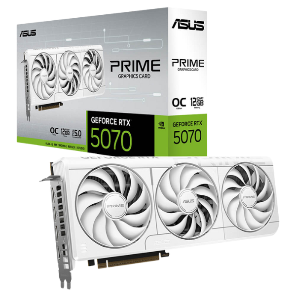 Card màn hình ASUS Prime GeForce RTX 5070 12GB GDDR7 OC White Edition