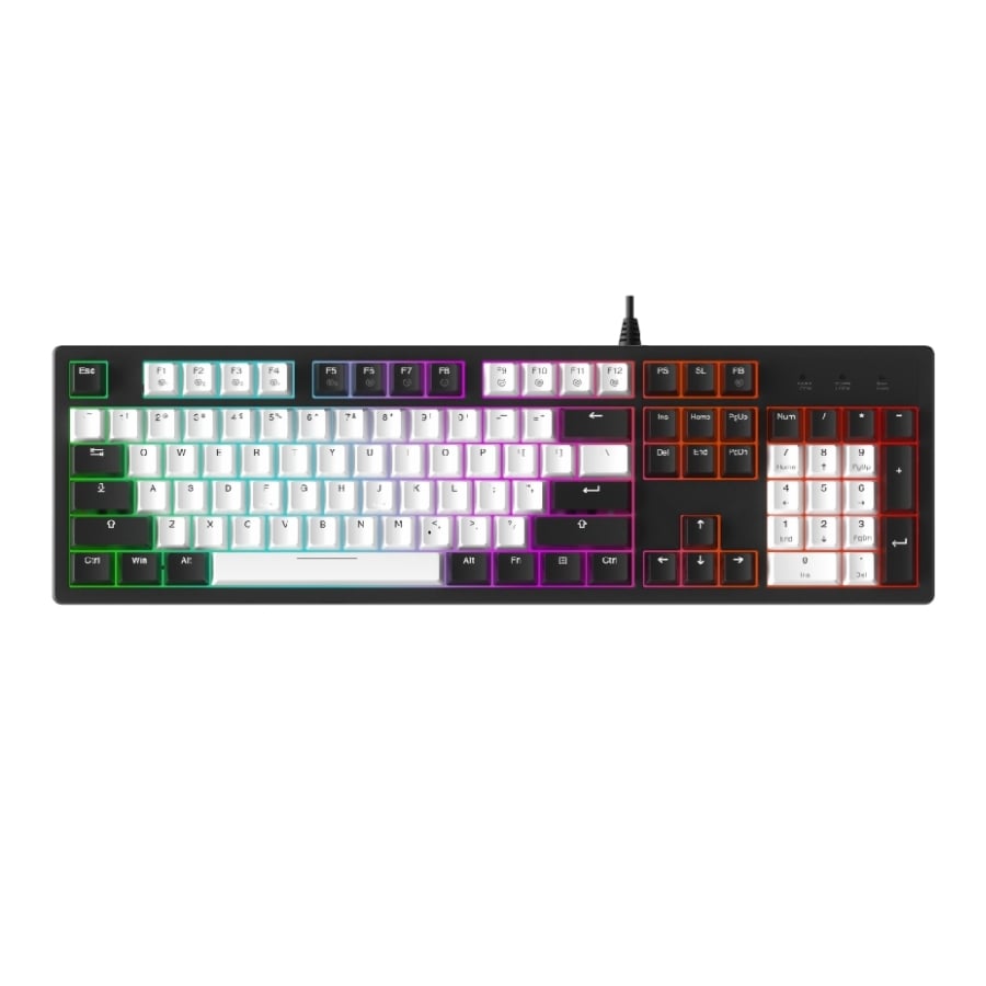 Bàn phím DareU EK104 Rainbow White Black Dream Switch