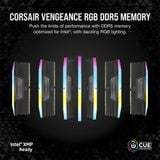  Ram Corsair Vengeance RGB 64GB (2x32GB) 6000 DDR5 Black (CMH64GX5M2B6000C38) 