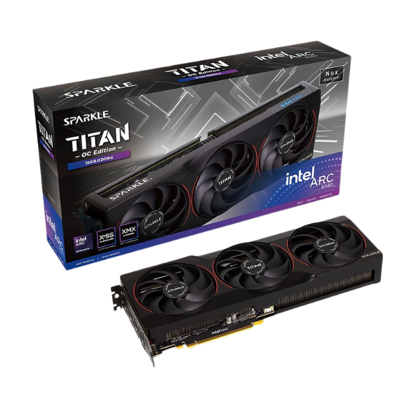 Card màn hình SPARKLE Intel Arc B580 TITAN Nox OC 12GB GDDR6
