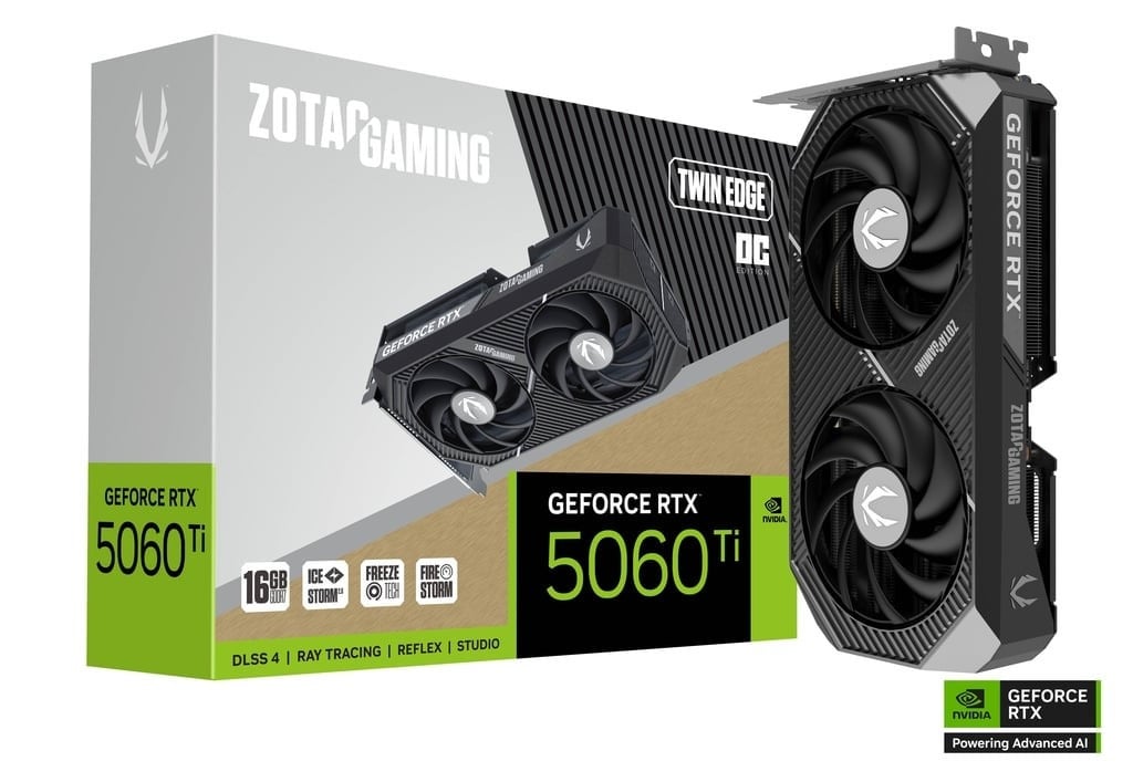 Card màn hình Zotac GeForce RTX 5060 Ti 16GB Twin Edge OC