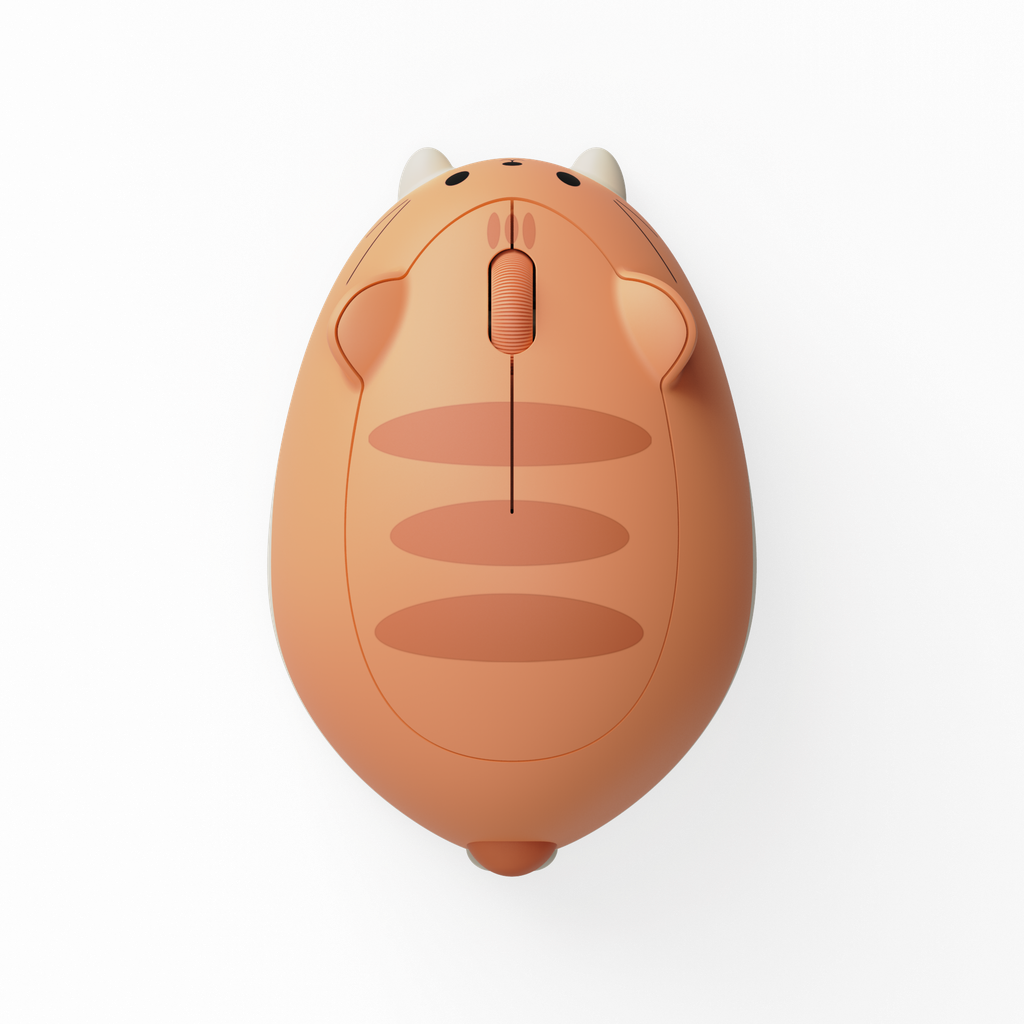 GEARVN - Chuột AKKO không dây Cat Theme Orange KATE