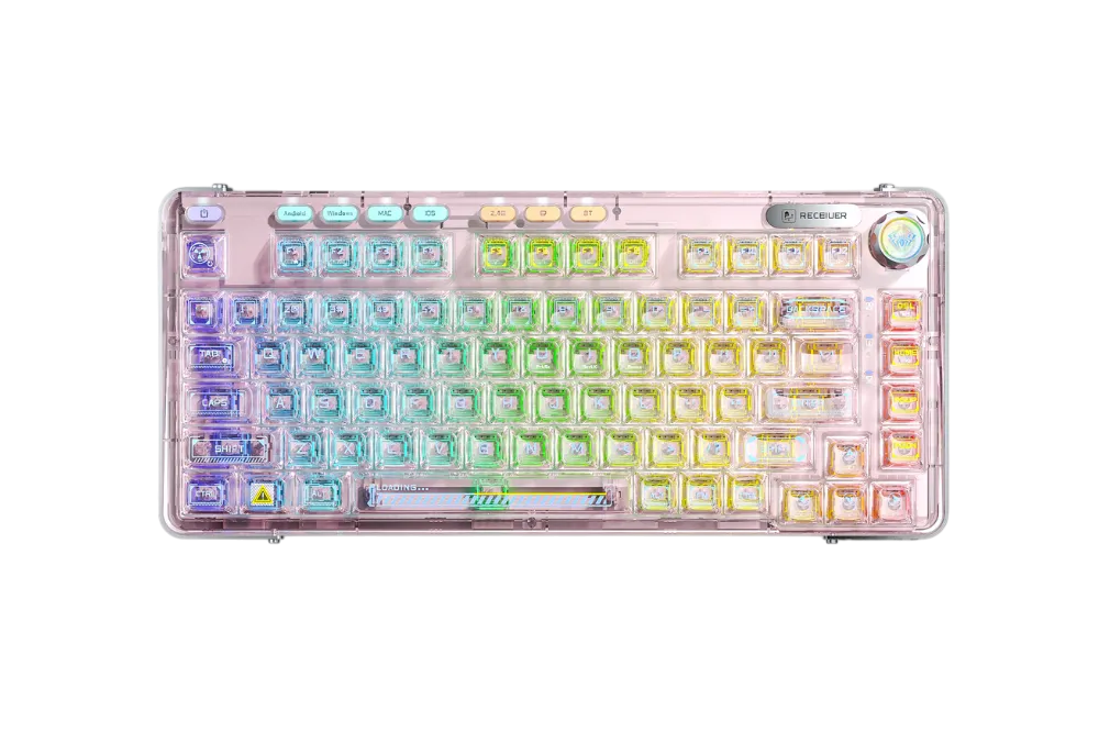 GEARVN - Bàn phím AULA F81 TM (Hồng/ Ice Soul switch) F8107