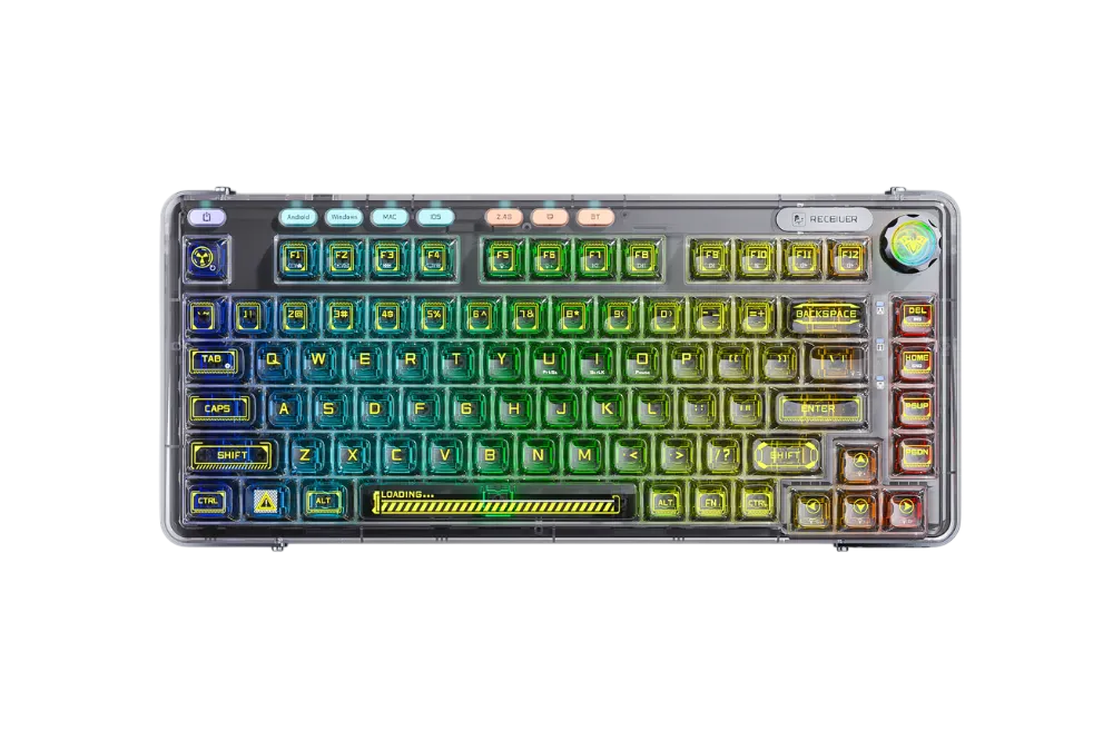 GEARVN - Bàn phím AULA F81 TM (Đen/ Crystal switch) F8102