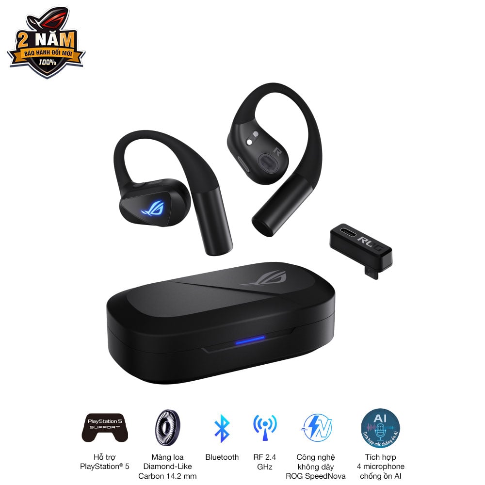 Tai nghe ASUS ROG Cetra Open Wireless Gaming Earbuds