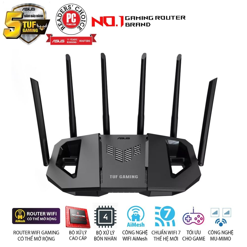 Bộ định tuyến WiFi 7 ASUS TUF GAMING BE6500