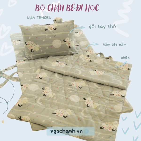 Bộ chăn bé đi học - Chăn bé Ngọc Hạnh bedding