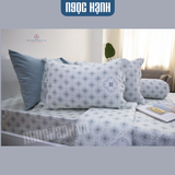  Bộ drap giường tencel lụa Caro Ô Vuông Hoa - Ngọc Hạnh Bedding 