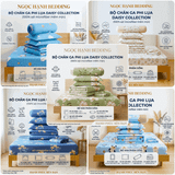  Bộ Ga Gối Phi Lụa Tencel Daisy thoáng mát, mềm mịn, nệm 5cm 10cm 15cm 20cm -  Ngọc Hạnh Bedding 