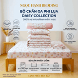  Bộ Ga Gối Phi Lụa Tencel Daisy thoáng mát, mềm mịn, nệm 5cm 10cm 15cm 20cm -  Ngọc Hạnh Bedding 