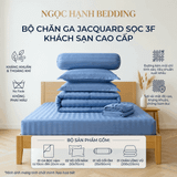  Bộ Ga Gối JACQUARD KHÁCH SẠN SỌC Mềm Mịn, Thoáng Khí, An Toàn Cho Da, dành cho nệm 5cm 10cm 15cm 20cm  -  Ngọc Hạnh Bedding 