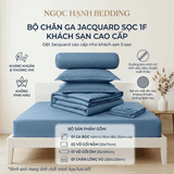  Bộ Ga Gối JACQUARD KHÁCH SẠN SỌC Mềm Mịn, Thoáng Khí, An Toàn Cho Da, dành cho nệm 5cm 10cm 15cm 20cm  -  Ngọc Hạnh Bedding 
