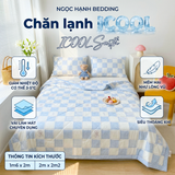  Chăn Lạnh ICOOL Ô VUÔNG XANH mềm mại, mát lạnh, thoáng khí - NGỌC HẠNH BEDDING 