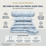  Bộ Chăn Ga Gối Lụa Tencel 40s SLeep Cool mát lạnh, mềm mịn nệm 5 10 15 20cm họa tiết HOA NỀN BE TIÊU - Ngọc Hạnh Bedding 