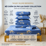  Bộ Ga Gối Phi Lụa Tencel Daisy thoáng mát, mềm mịn, nệm 5cm 10cm 15cm 20cm -  Ngọc Hạnh Bedding 