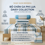  Bộ Ga Gối Phi Lụa Tencel Daisy thoáng mát, mềm mịn, nệm 5cm 10cm 15cm 20cm -  Ngọc Hạnh Bedding 