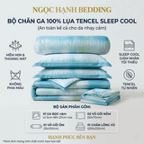  Bộ Chăn Ga Gối Lụa Tencel 40s SLeep Cool mát lạnh, mềm mịn nệm 5 10 15 20cm họa tiết HOA NỀN BE TIÊU - Ngọc Hạnh Bedding 