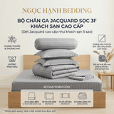  Bộ Ga Gối JACQUARD KHÁCH SẠN SỌC Mềm Mịn, Thoáng Khí, An Toàn Cho Da, dành cho nệm 5cm 10cm 15cm 20cm  -  Ngọc Hạnh Bedding 