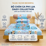  Bộ Ga Gối Phi Lụa Tencel Daisy thoáng mát, mềm mịn, nệm 5cm 10cm 15cm 20cm -  Ngọc Hạnh Bedding 
