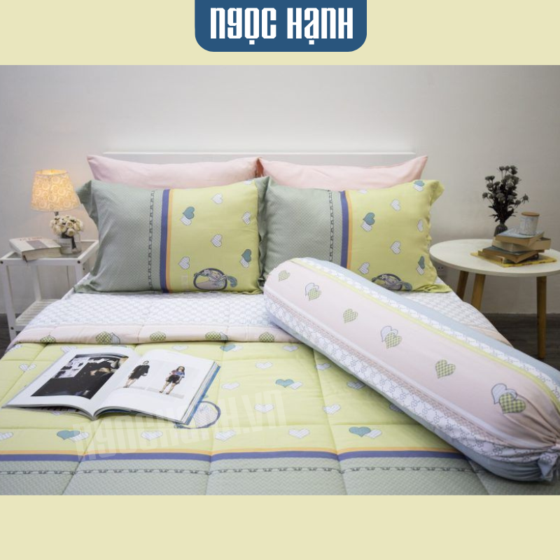  Bộ chăn ga tencel lụa Ngựa Hoàng Gia Xanh Rêu 