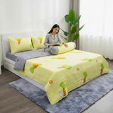  BỘ DRAP GIƯỜNG COTTON CM CÀ RỐT VÀNG nệm 5cm 10cm 15cm 20cm - NGỌC HẠNH BEDDING 