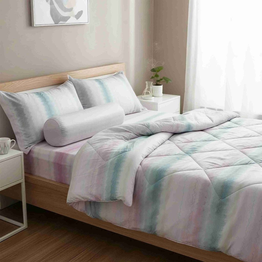  Bộ chăn ga gối LỤA TENCEL 60S mát lạnh mềm mịn, thoáng khí nệm 5 10 15 20cm - NGỌC HẠNH BEDDING 