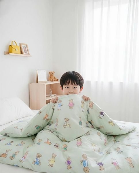  CHĂN TRẺ EM 1m2 x 1m6, 100% Cotton tự nhiên, không pha poly, càng giặt càng mềm càng mát, an toàn cho da của bé, Họa Tiết TRÁI CAM - Ngọc Hạnh Bedding 