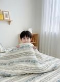  CHĂN TRẺ EM 1m2 x 1m6, 100% Cotton tự nhiên, không pha poly, càng giặt càng mềm càng mát, an toàn cho da của bé, Họa Tiết SỌC THỔ CẨM  - Ngọc Hạnh Bedding 