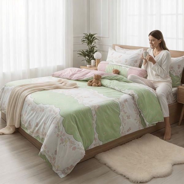  Bộ Ga Gối Phi Lụa Tencel Daisy thoáng mát, mềm mịn -  Ngọc Hạnh Bedding 