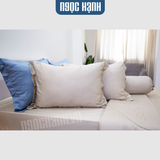  Bộ Drap Giường Tencel Lụa Kem Trơn - Ngọc Hạnh Bedding 